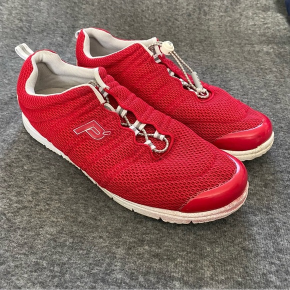 Propet Red Sneakers with Mesh Design and Toggle Laces‎ Women’s Size 9.5 Shoes - Picture 1 of 9